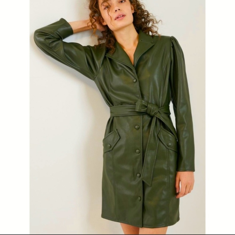 Faux Leather Dress